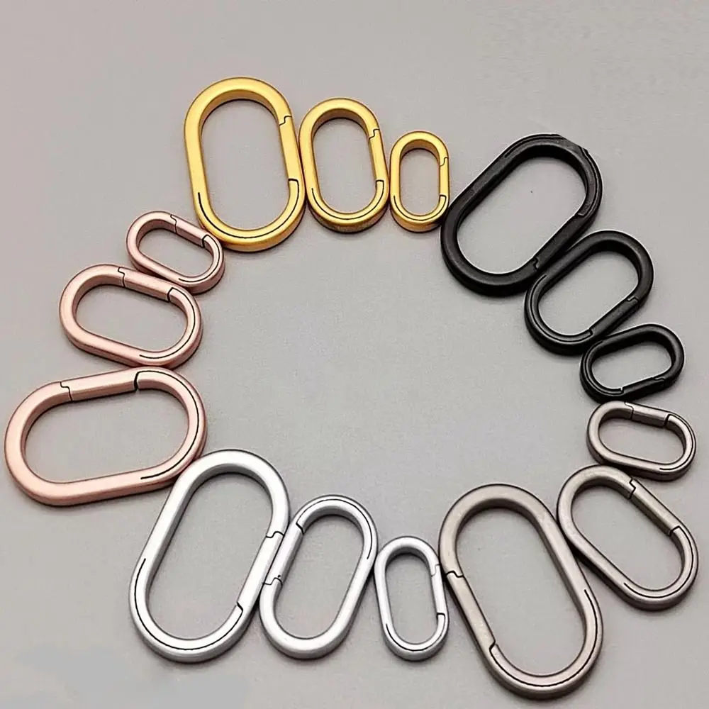 Real Key Rings Titanium Alloy 18mmx10mmx3.0 Keychains Buckle 5 Colors Super Lightweight Titanium Alloy KeyRings