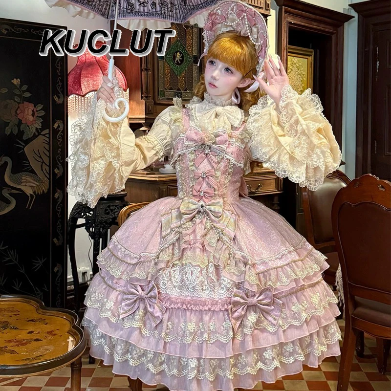 Vestido de baile lolita vestido femme verão moda elegante curto doce e bonito curto jsk suspender vestidos para mulher 2025 novo