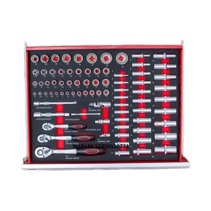 

OEM Customizable157PCS CRV Hand Tool Kit EVA Foam Mechanics Storage Tray Includes Screwdriver Pliers Set For DIY Box