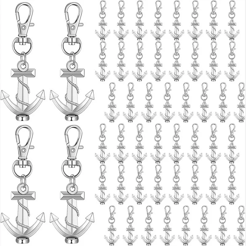20pcs Anchor Keychain Ocean Themed Party Favor Guests Christening Baptism Wedding Favors Souvenirs Nautical Party Decor Gifts