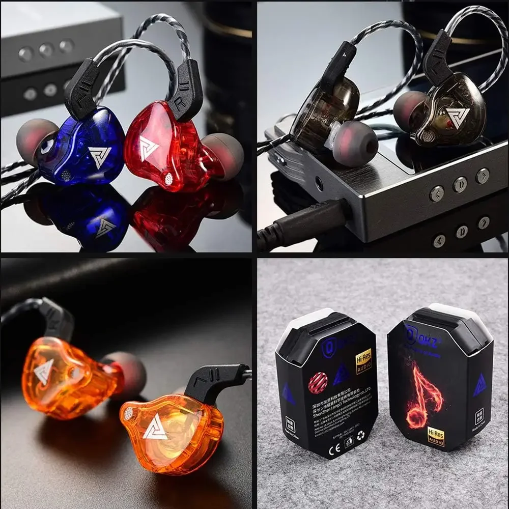 QKZ AK6 Earphones, In-Ear Headphones with 6 Dynamic Drivers, HiFi Stereo Subwoofer, Sport Headset with Microphone, Noise Isolating Earbuds image 4