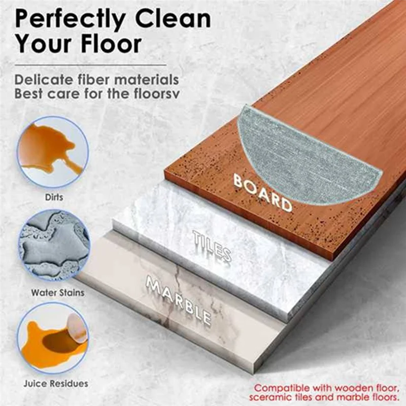 TCF-filtre de vadrouille à brosse latérale principale pour Lydsto R1 Edge/R1D Edge/Miwhole M9 Lite/Roidmi Eve Rook/ Eve Rook S, fixation sous vide