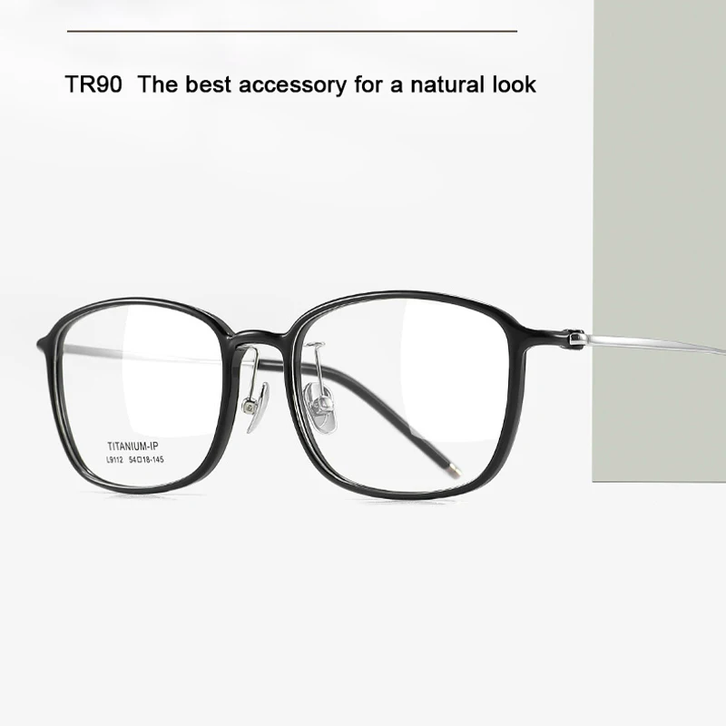 Ultra-light TR90 Retro Eyeglasses Women Large Frame Slimming Face Effect Frames Comfortable Square Circular Decoration Glasses