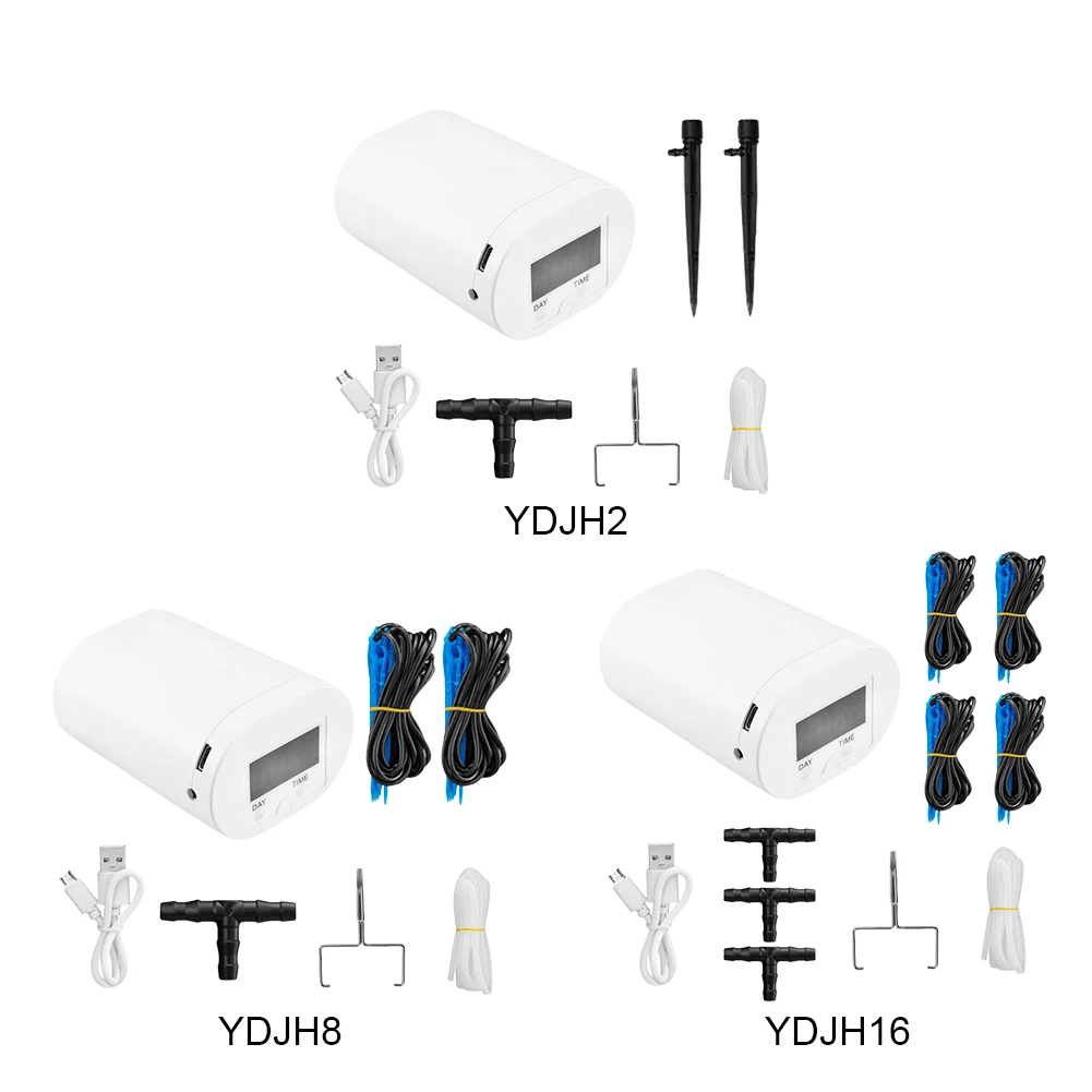 Automatic Plant Flower Watering Pump 2/8/16 Heads Pump Flowers Plants Home Sprinkler Automatic Timer Waterers Drip Irrigation