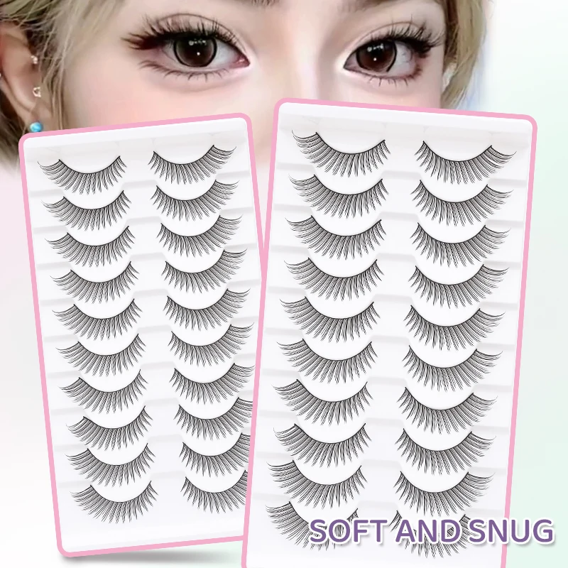 DINGSEN Anime-Wimpern, Vollstreifen-Wimpern, 10 Paar, dicke Wimpern, wiederverwendbare falsche Wimpern, Großhandel für Make-up, Beauty-Wimpern – Detail 2
