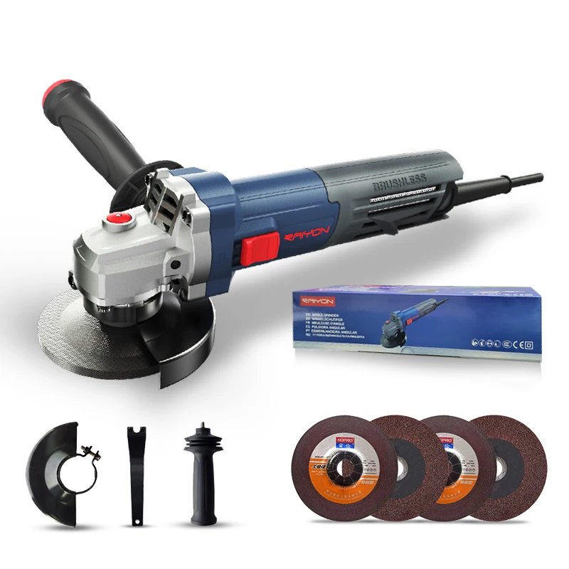 

005 125mm Corded Brushless Angle Grinder Electric Cutting/Grinding/Polishing Machine