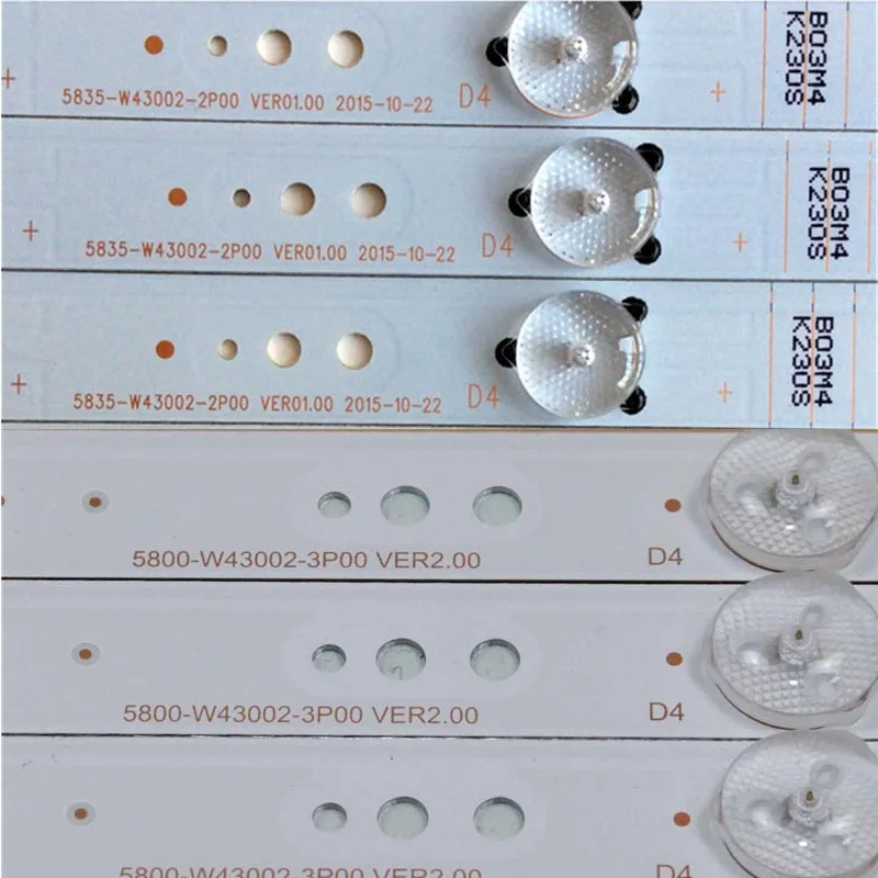 LED Backlight สําหรับ LG 43LH5000 43LH5500 43LH5510 บาร์ 5835-W43002-2P00/3P00 VER01.00 ชุดสําหรับ TESLA 43S306BF 43S356SF