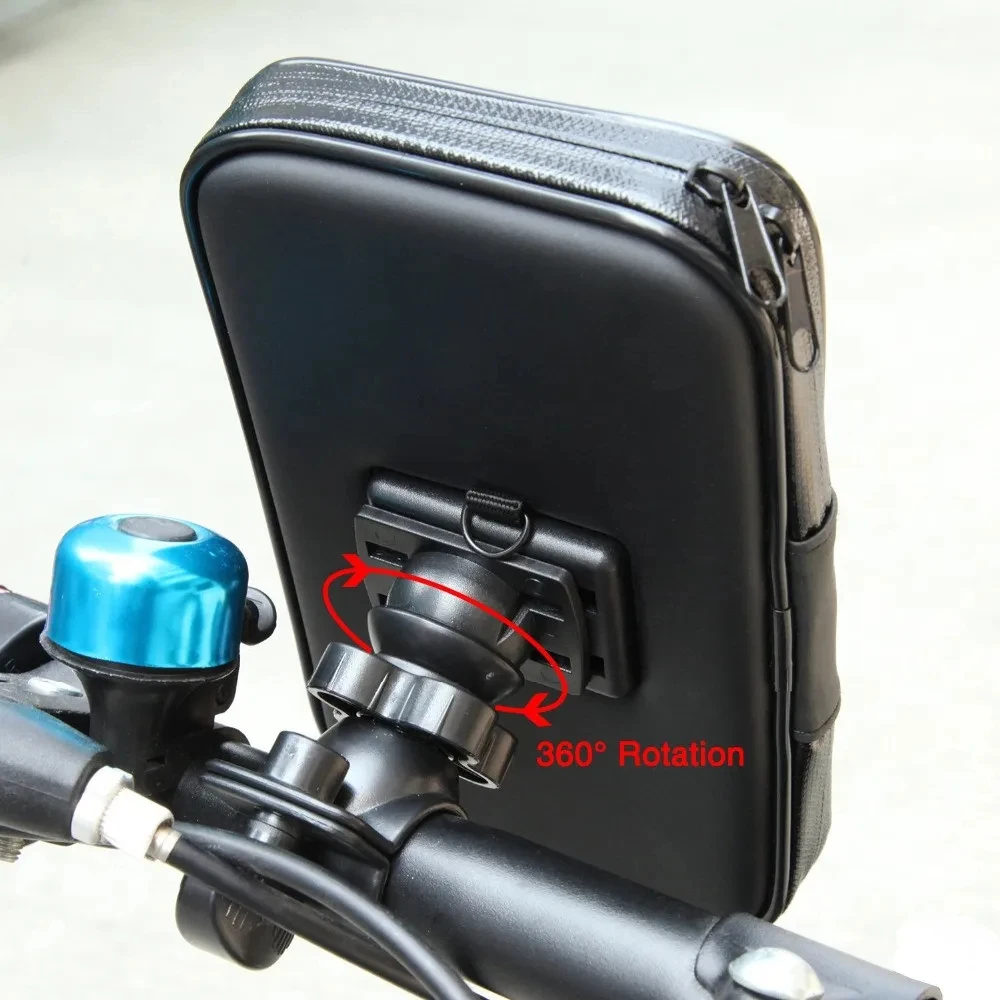 Motorcycle Telephone Holder Support Moto Bicycle Rear View Mirror Stand Mount Waterproof Scooter Motorbike Phone Bag