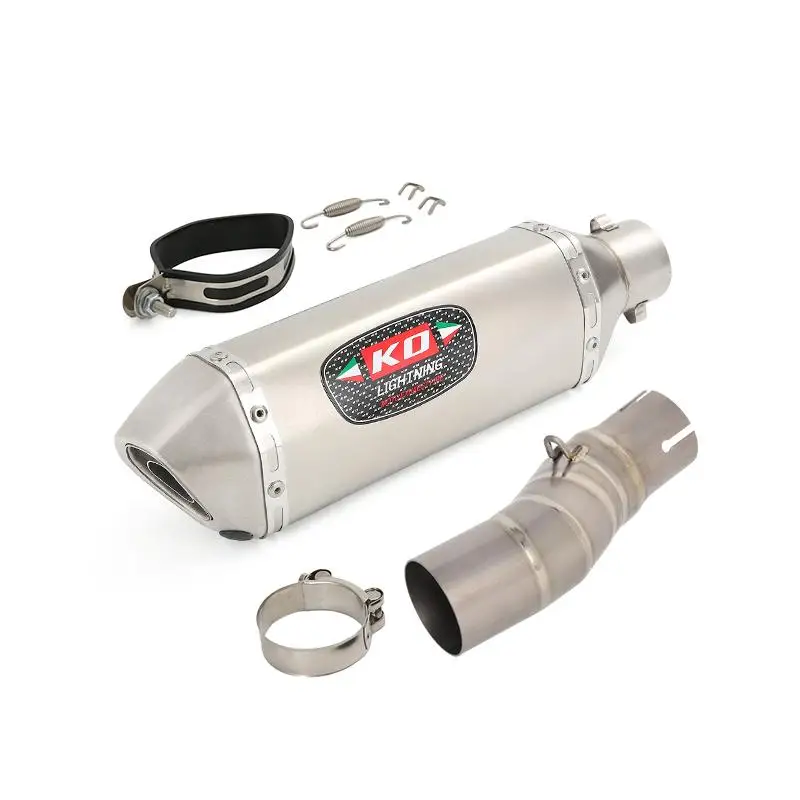 For CFMOTO 450MT 2024-2025 Slip On Motorcycle Exhaust Mid Pipe Titanium Alloy Tube 51mm Muffler Escape With Rmovable DB Killer