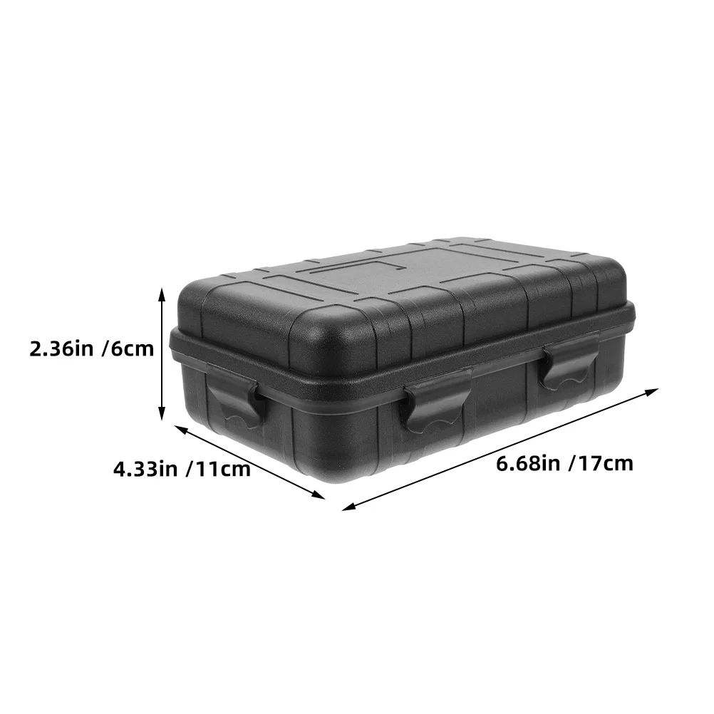 Boîte de rangement extérieure étanche scellée, 2 pièces, organisateur d'outils antichoc, équipement de Camping Portable de randonnée, étui de transport noir Orange