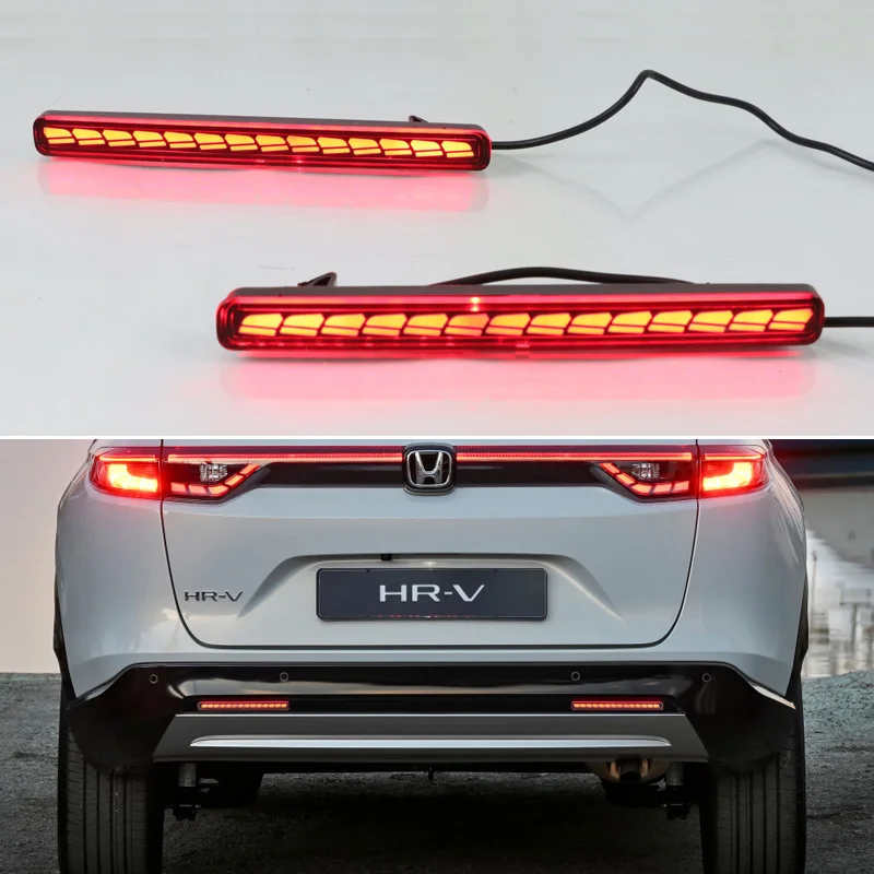 Car LED Rear Bumper Lamp For Honda HR-V HRV 2022 2023 Auto Accessory Reflector Signal Reverse Lights Backup Brake Indicators