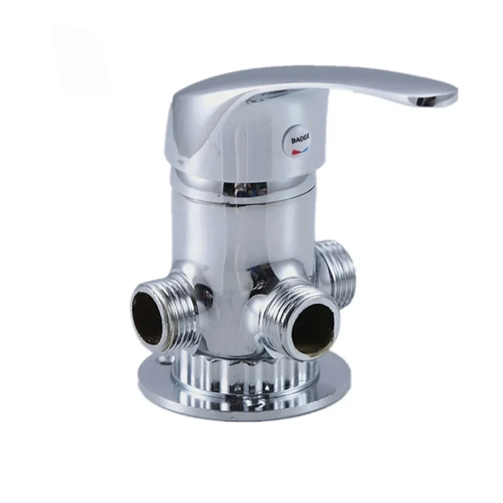 Válvula de ângulo para sanita bidé e banheiro, acessórios de 3 vias, cor prata, G1/2 "interface, misturador, novo