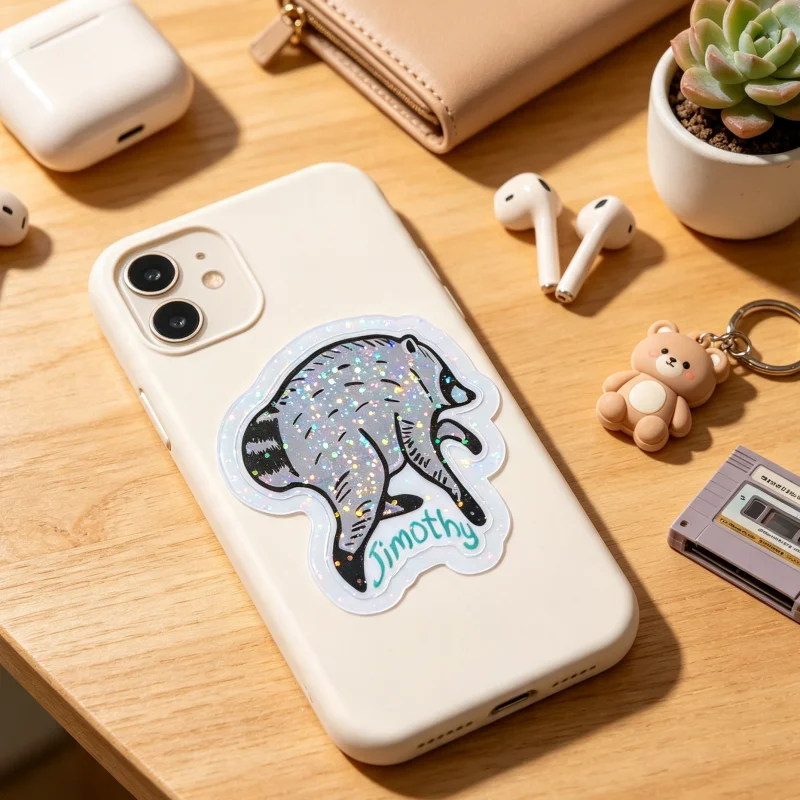 Viral Jimothy the Raccoon Holographic Vinyl Sticker Waterproof Seattle PNW Animal Cosplay Accessories Fan Gift For Journal