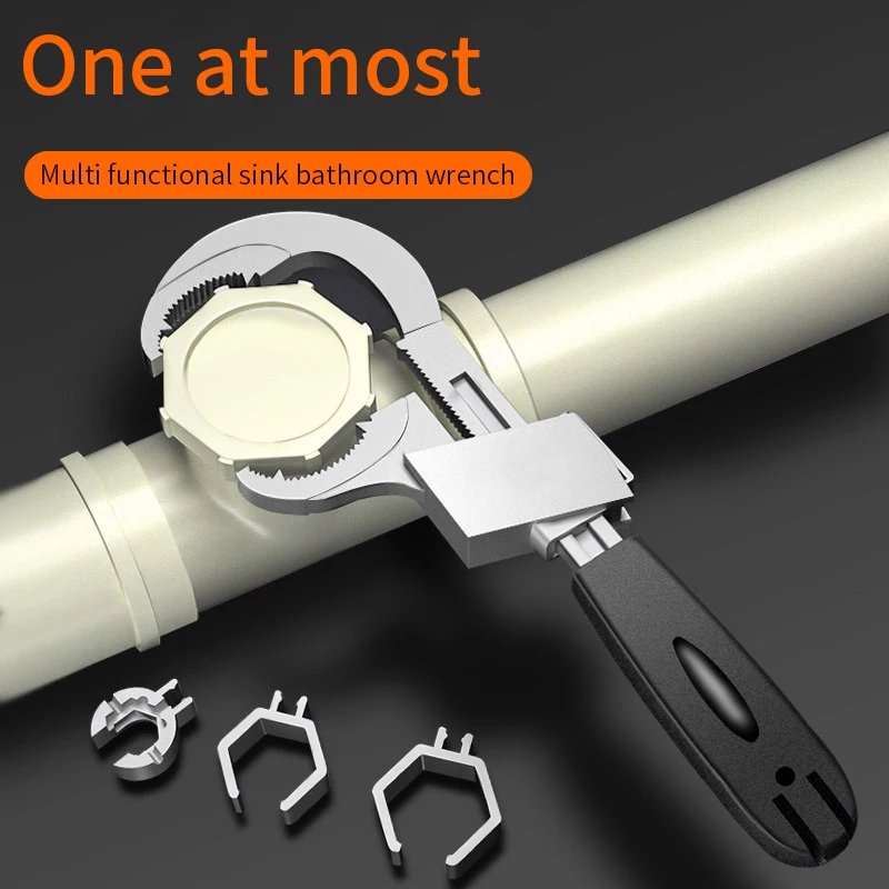

Разводной гаечный ключ, универсальный двусторонний гаечный ключ, гаечный ключ с открытым концом из алюминиевого сплава, сантехнический кран для ванной комнаты и инструмент для ремонта раковины