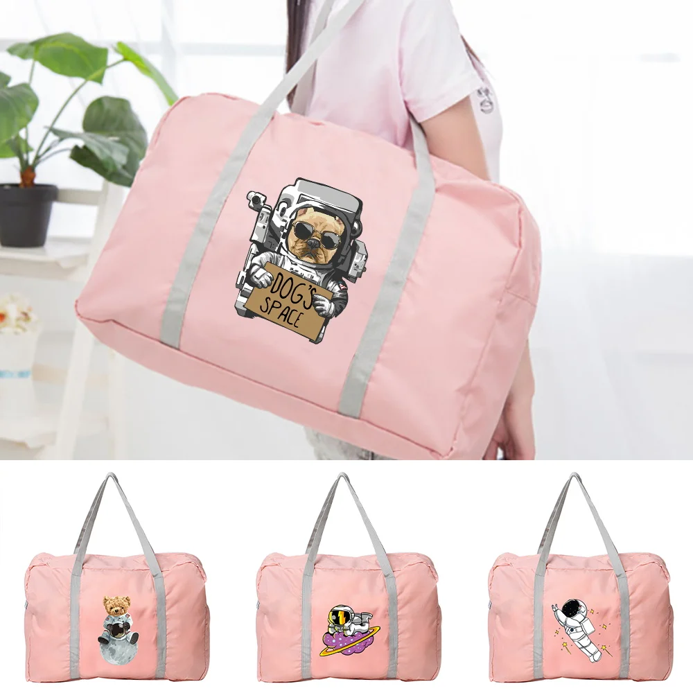 

Travel Handbag Lightweight Large Capacity Astronaut Pattern Printing Series Travel Accessories Essential for Holiday Outings