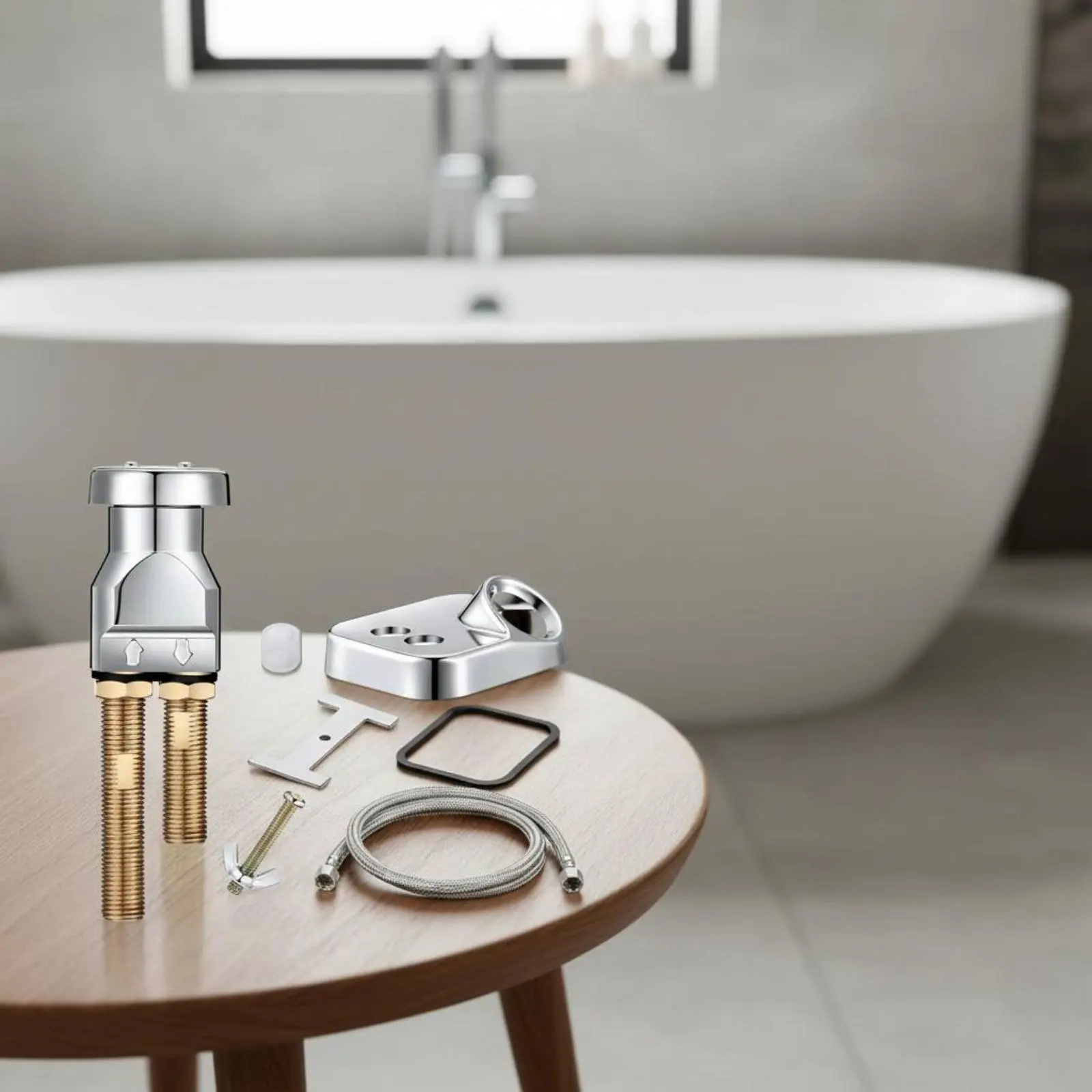 

Salon Shampoo Bowl Faucet Kit Backflow Protection Shampoo Basin Faucet Kit Salon Sink Valve Set Easy to Install for Barbershop