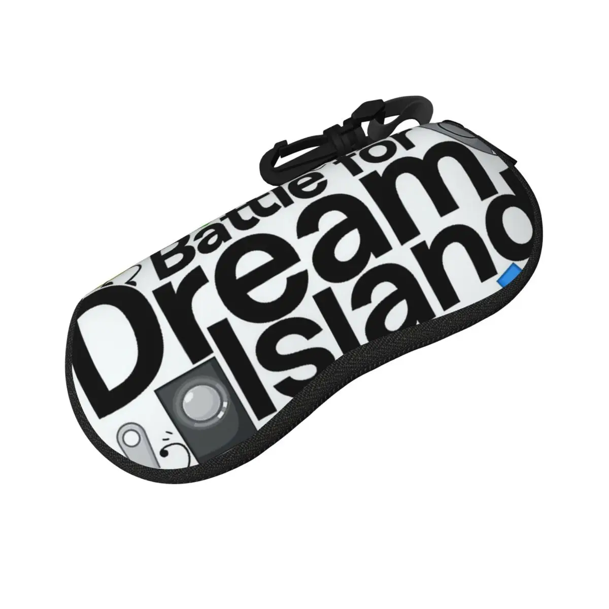 BFDI ポスター ホワイト シェル メガネケース 保護サングラスボックス 女性 男性 ソフト眼鏡バッグ ポーチ