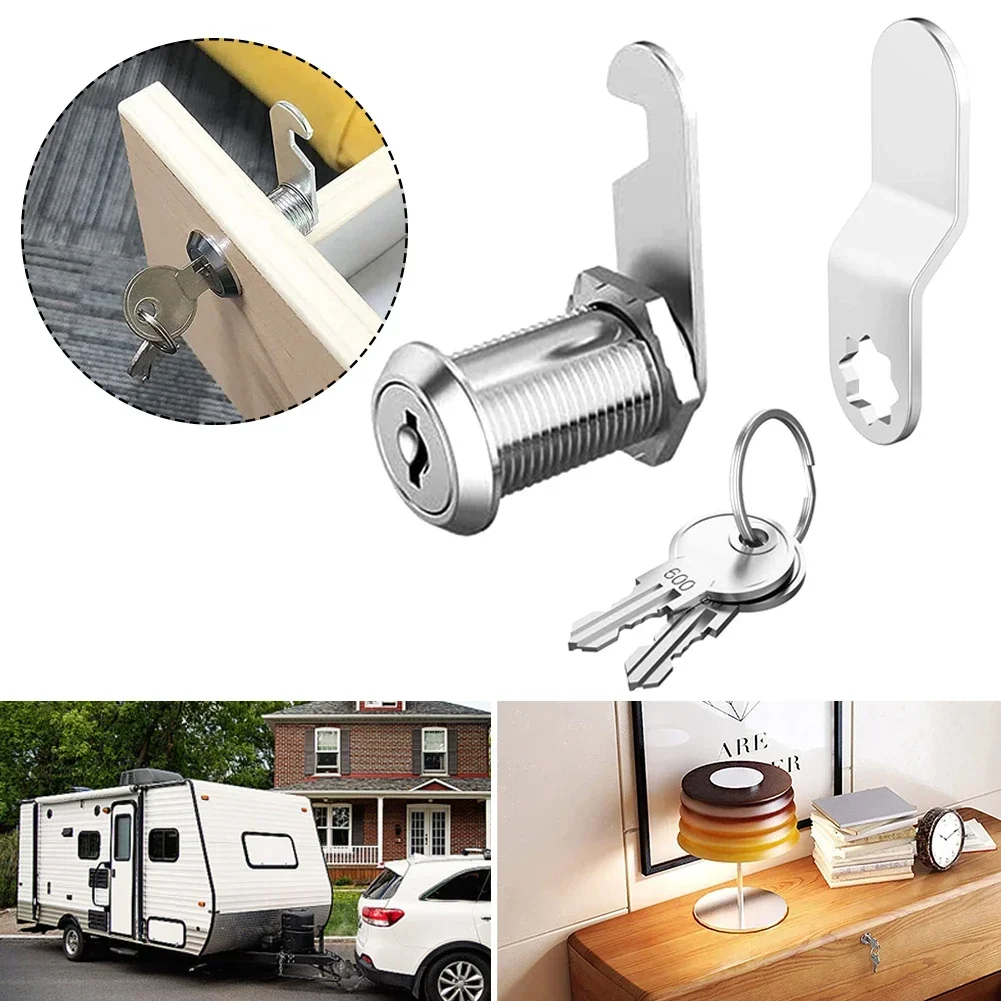 16//30mm Camper Car Push Lock RV Caravan Boat Motor Home Cabinet Drawer Latch Button Locks For Furniture Hardware Accessories