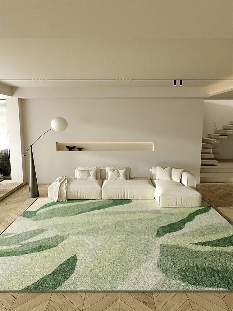 

Минималистичный натуральный коврик для гостиной, спальни, органический текстурированный дизайн, мягкий нескользящий коврик, который можно стирать в машине