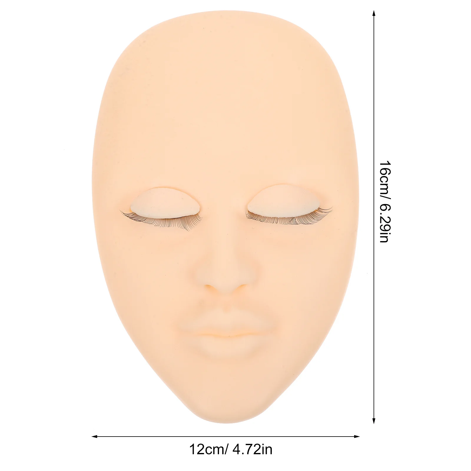 Estensione delle ciglia Testa di manichino Pratica trucco Viso Strumento realistico per l'addestramento delle ciglia con superficie liscia per professionisti principianti