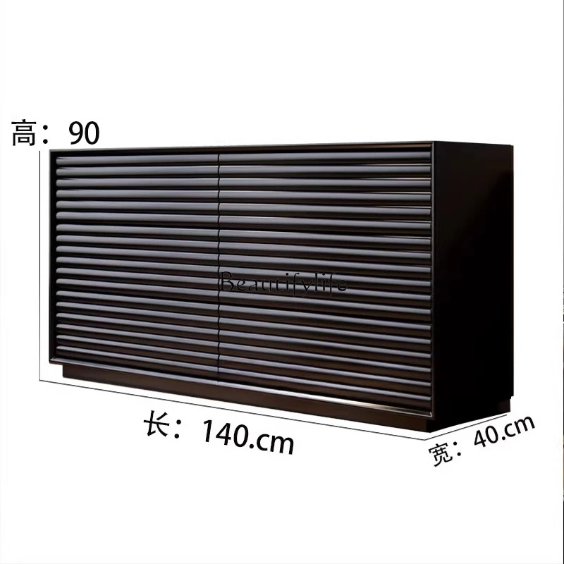 4Medieval chest cabinet solid wood retro black wood color French locker six cabinets tea restaurant drawer cabinet