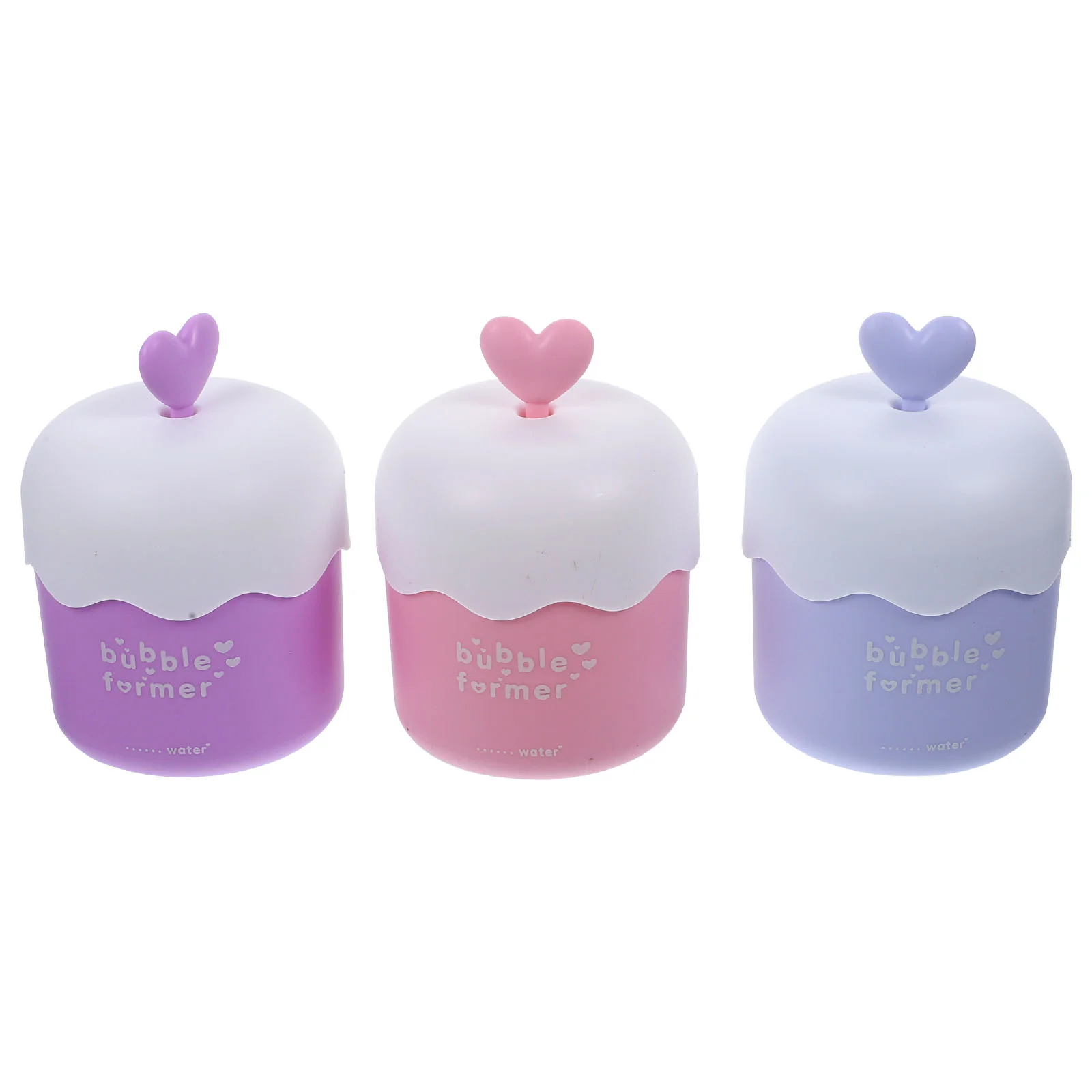 3 Pcs Button Hand Press Face Wash Foamer Cup Face Clean Tool Compatible Detachable Easy to Clean PP Skincare Tool