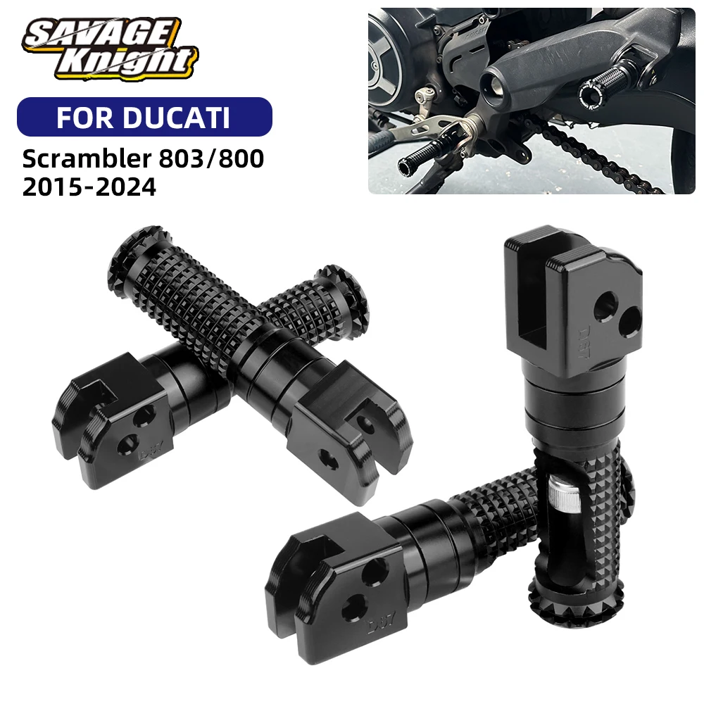 

Motorcycle Front Rear Footpeg Footrest For Ducati Scrambler 803/800 Classic Cafe Racer Full Throttle 2015-2024 Rider Foot Peg