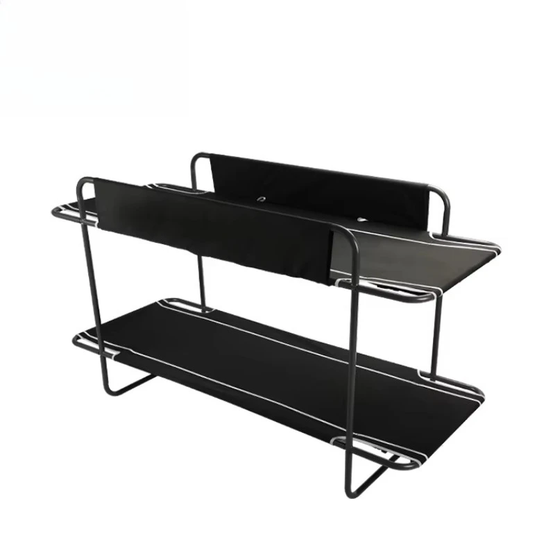 Steel frame outdoor camping bed Double camping bunk bed