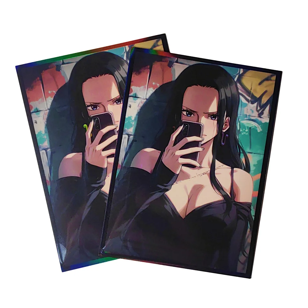 60pcs/set One piece Flash Card sleeve Boa Hancock OPTCG Anime Game Collection Card Protective Cover Gift Toys 67x92mm