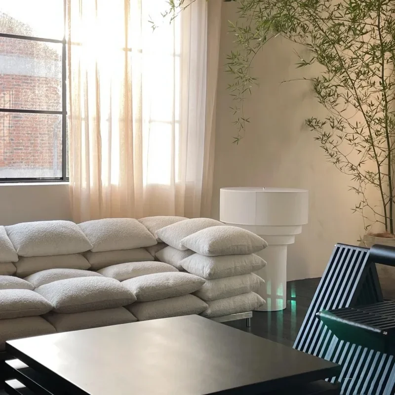 Italian minimalist stainless steel frame sofa