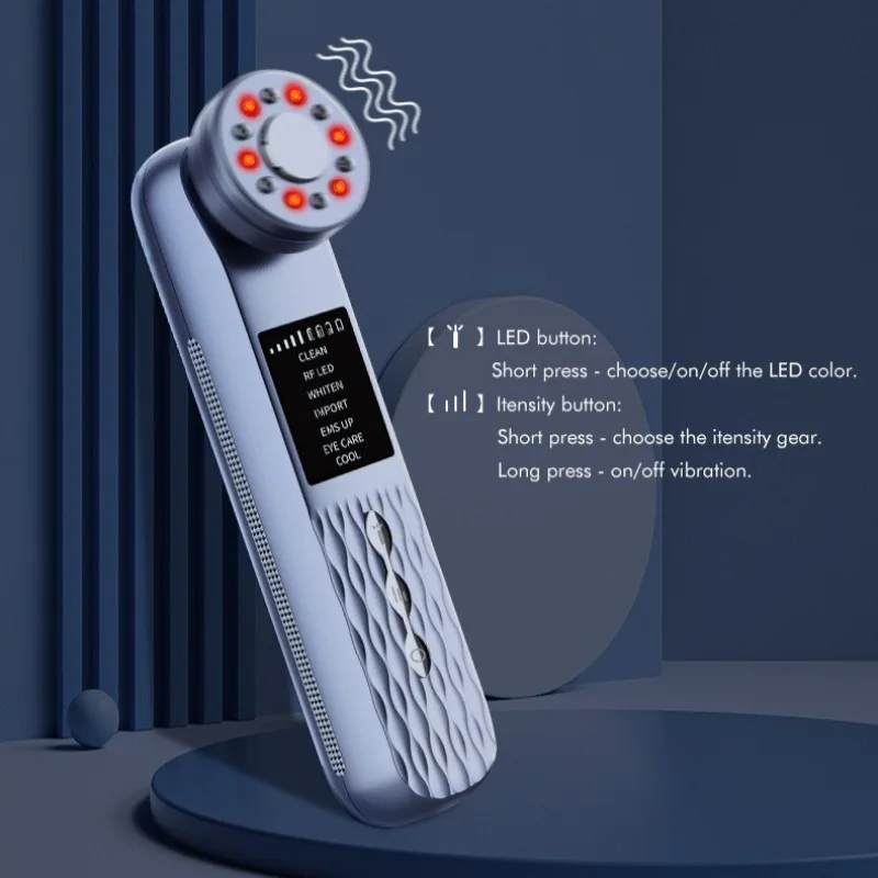 Microcurrent Face Massager Portable Cryotherapy Machine Ultrasound Skin Beauty Equipment Facial Cleaning Vibrating Massager