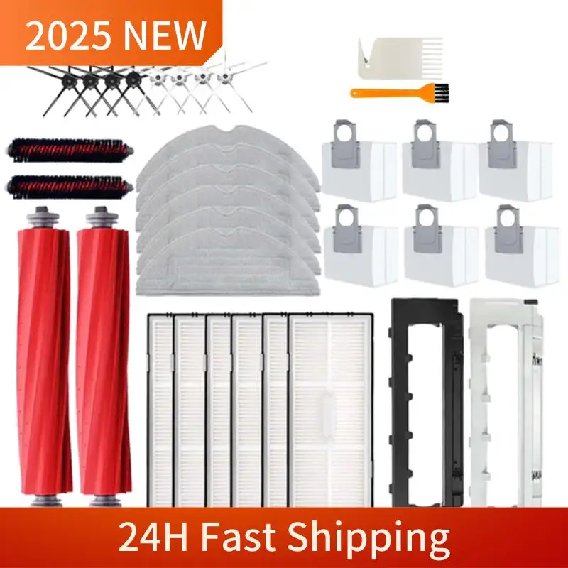 

2025 Trend 34PCS Replacement Accessories For Xiaomi Roborock S7 Maxv /Plus/Ultra /S7 Pro Ultra /G10S /G10S Pro Robot Vacuum Clea