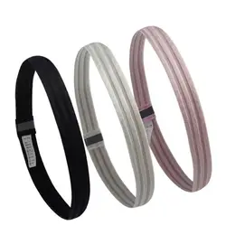 1 Pz Donna Fasce per il sudore Calcio Yoga Fasce per capelli puri Gomma elastica antiscivolo Sottile Fascia sportiva Accessori per capelli da uomo Copricapo