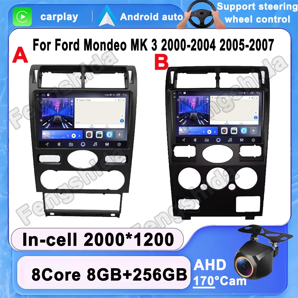 

Автомобильный радиоприемник Android для Ford Mondeo 5 Fusion 2012-2014 Carplay Мультимедийный видеоплеер GPS-навигация 5G Wi-Fi USB Сенсорный экран