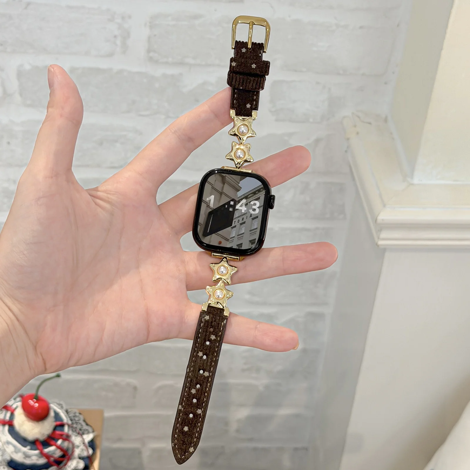 

Star Corduroy Compatible iWatch Strap 38mm 40mm 41mm 42mm 44mm 45mm 49mm Fashion Strap