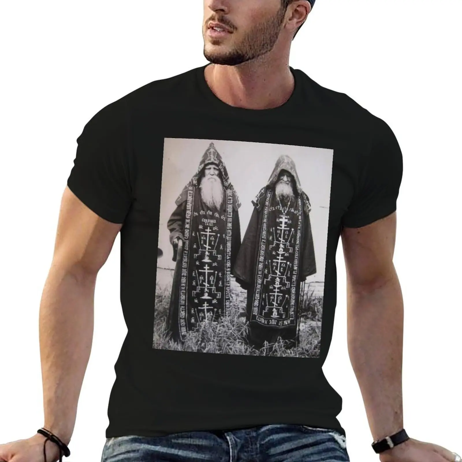An image of Orthodox monks. T-Shirt valentines boutique clothes man t shirt funny t shirts for men