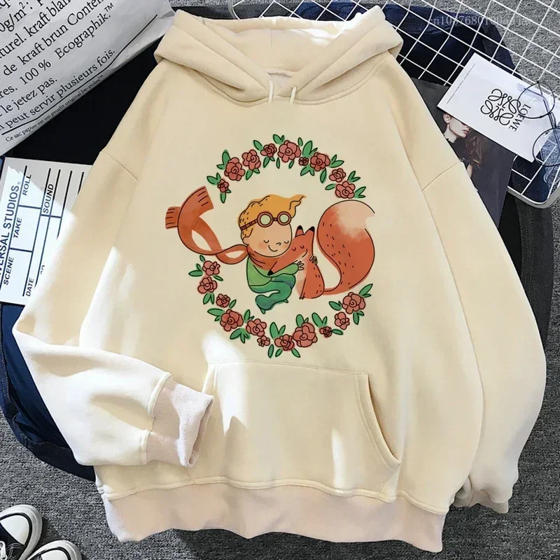 The Little Prince Hoodies Women Long Sleeve Top Anime Harajuku Streetwear Clothes Hood Women Japanese Clothing