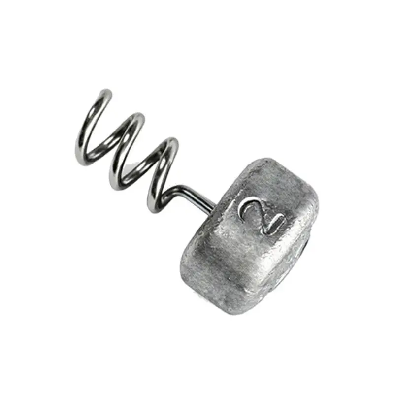 10pcs Spiral Bait Keeper Insert Weight Soft Lure Spring Pin Drop Ned Rig Fishing Tackle Alloy Anti Slip Hooks Accessory Set
