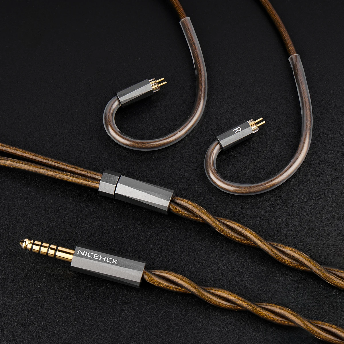 NICEHCK AceLitz HiFi-Kabel 7N Hochreines Kopfhörer-Upgrade 3 Materialien Gemischter Draht 0,78 mm 2Pin für NX8 Himalaya DaVinci V16 IEM