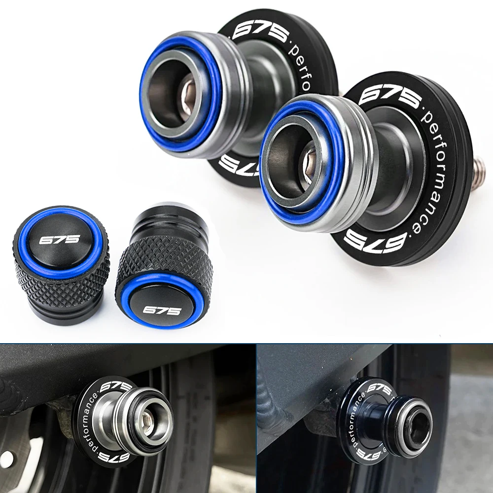 

M10 For CFMOTO 675NK 675SR 675SR-R 675SS CF 675 NK SR SR-R SS 2024 2025 Motorcycle Swingarm Spools Slider Stand Tire valve caps