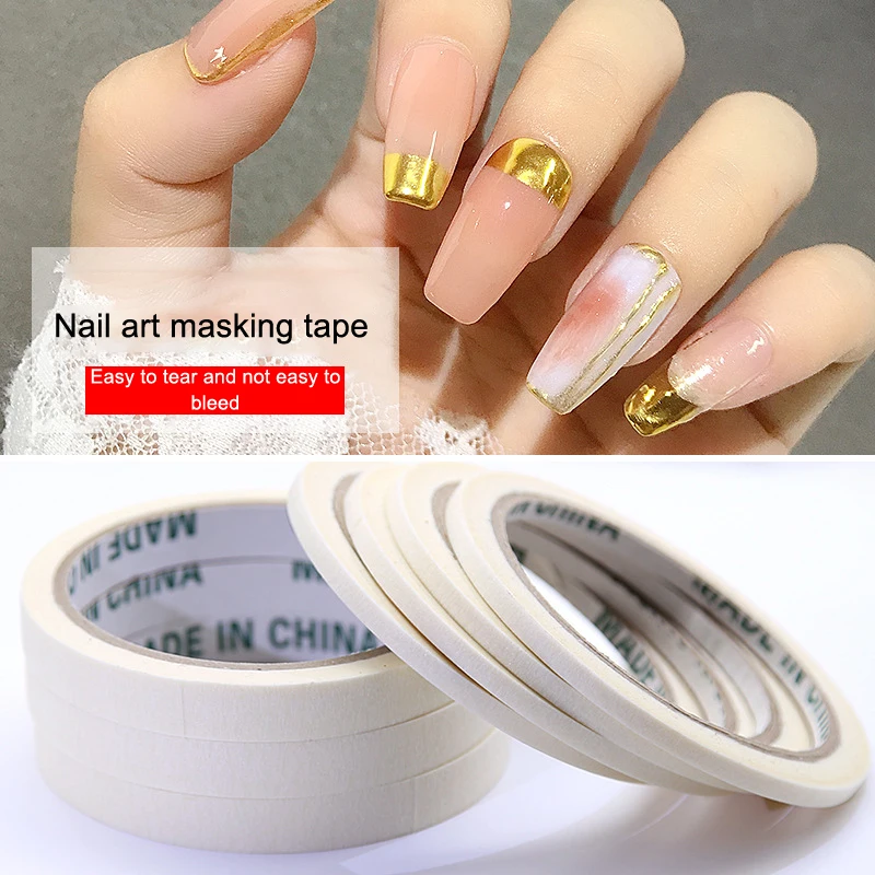 

0.3/0.5/0.8/1/1.2cm French Nail Adhesive Tapes Line Nail Art Form Fringe Tip Guides Template Stickers Creative Stencil