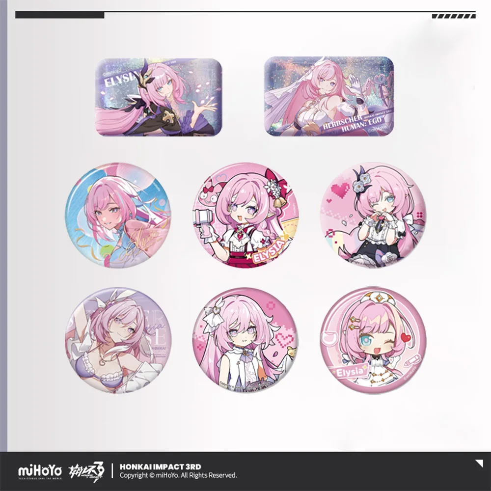 

Sunsyea Honkai Impact 3rd Official Merch From miHoYo Theme Series Badge Brooch Elysia Herrscher of Human EGO