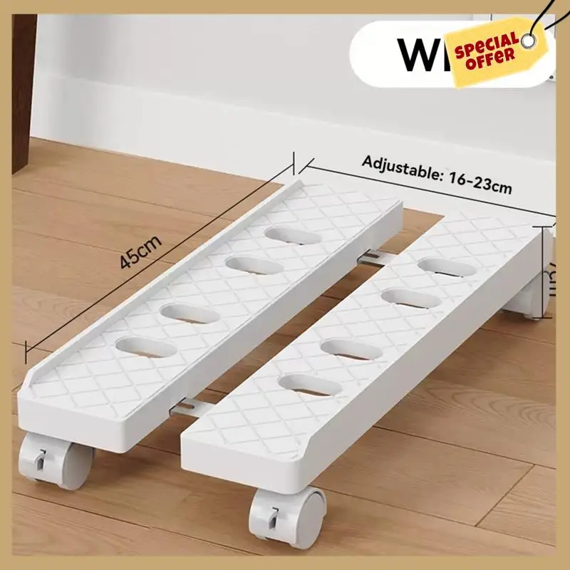 Adjustable Mobile PC Tower Stand Telescopic CPU Holder With Rolling Casters Desktop Computer Cart B