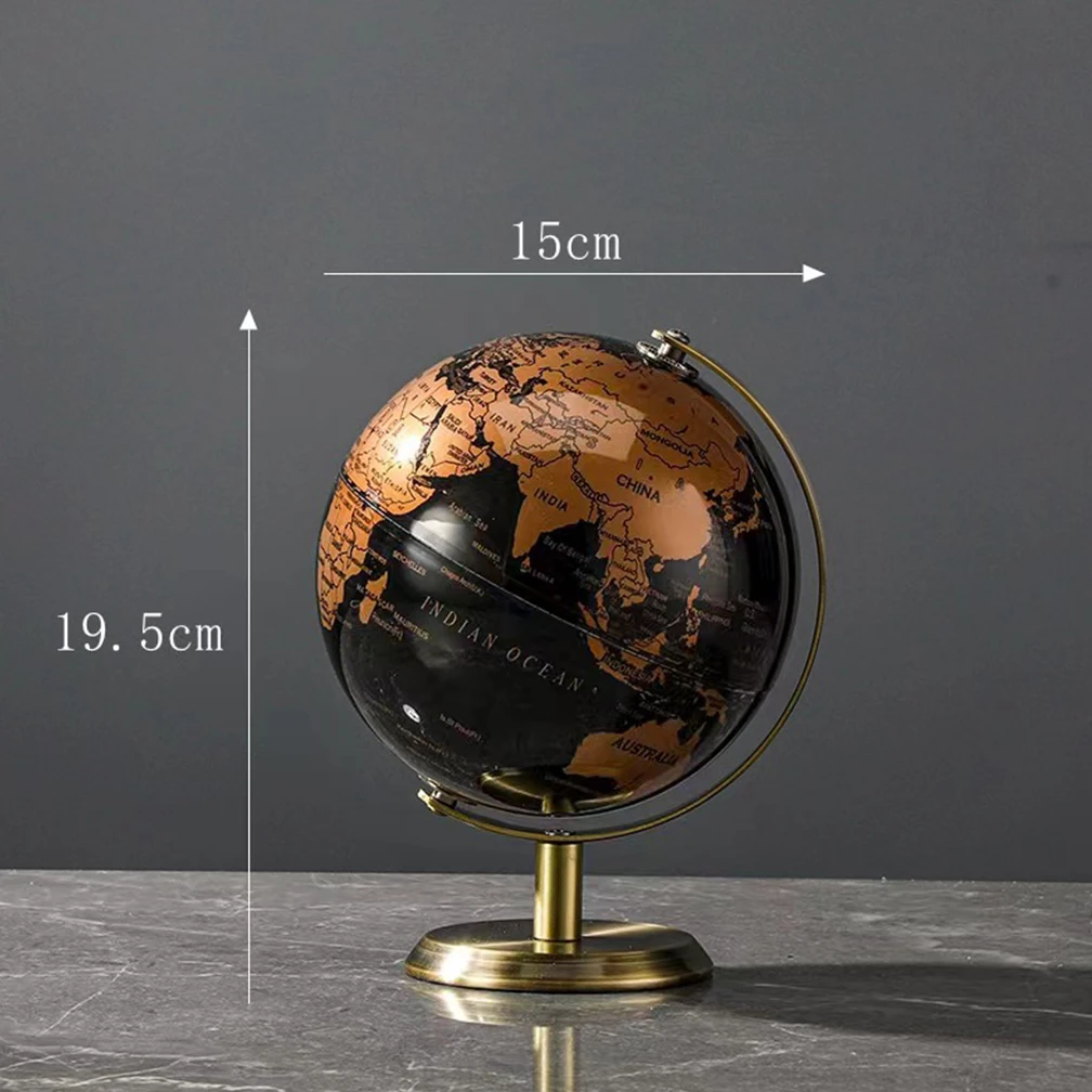 3Kinds Of European Style Global Map English Wall Decoration High Definition Office Desktop Decor Creative Globe Item 19X15CM