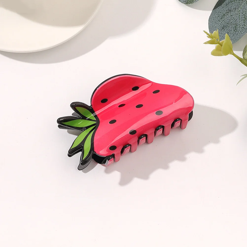 3pcs Small Hair Clip Cute Cartoon Fruit Decorative Claw Clip Woman Hair Clip Hair Decor Accessories cartoon fruit  claw clip