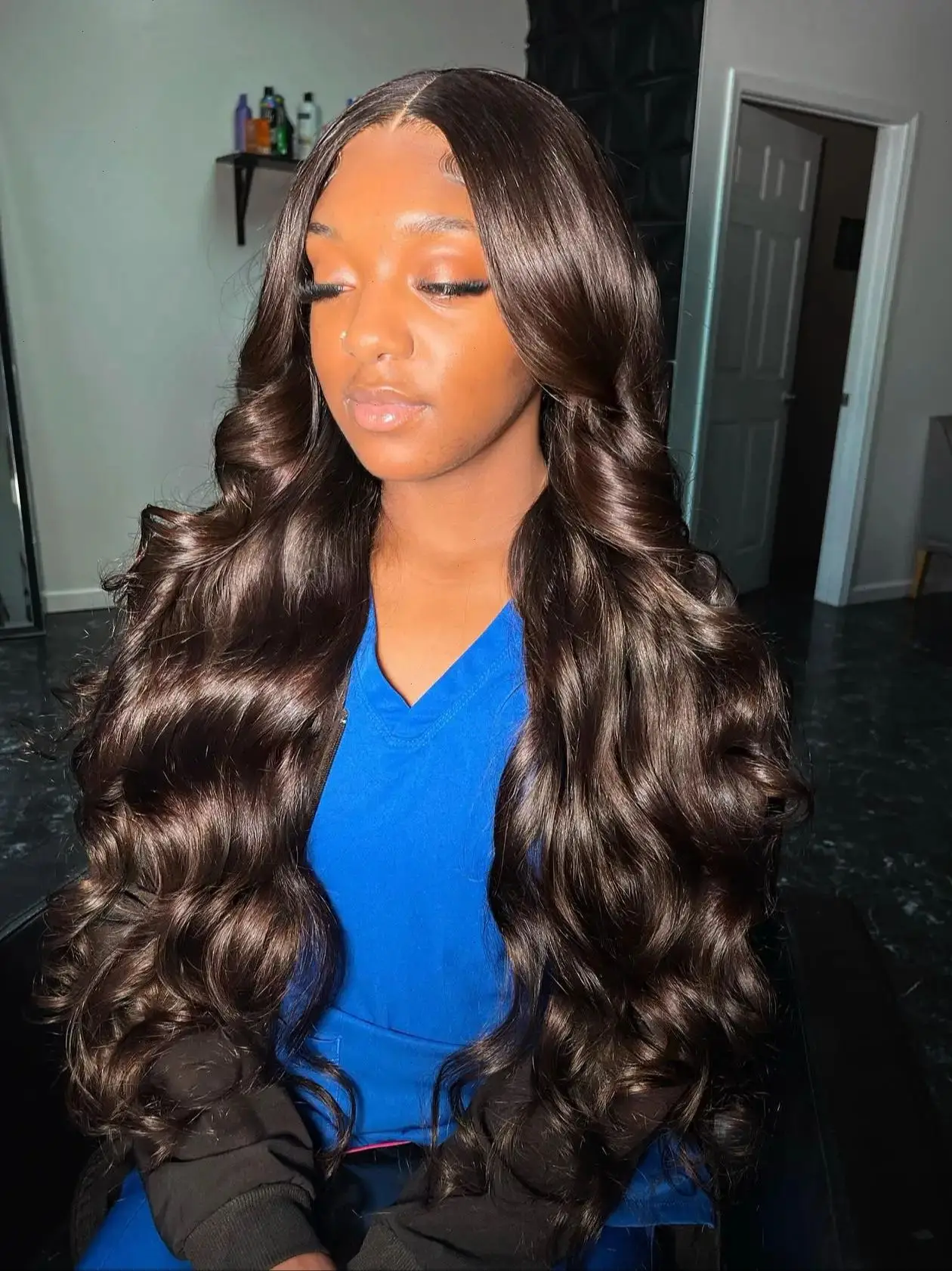 الجسم موجة 3 في 1 نصف شعر مستعار شعر الإنسان 200% كثافة ارتداء والذهاب نصف الباروكات لا الغراء للمبتدئين ودية سلس كليب في شعر مستعار للنساء