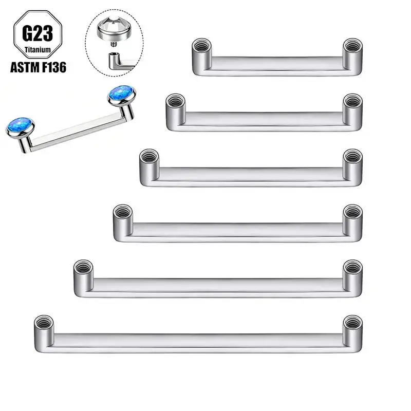 F136 Titanium Internal Thread Surface Bar Base Dermal Anchor Concealed Piercing Jewelry