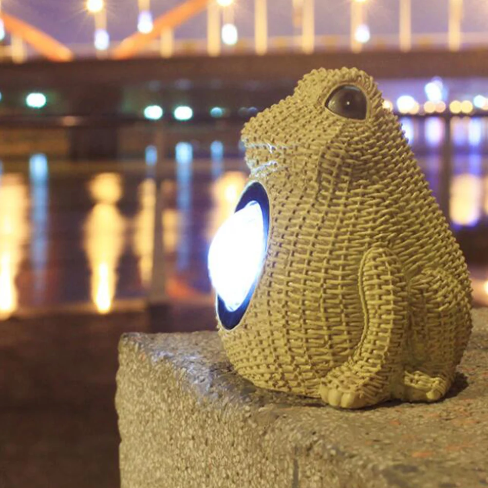 

Frog Lights Durable Solar Power Garden Lawn Ground Plug Outdoor Lighting Ideal Patios Paths Borders Ponds Driveways Decor Solar