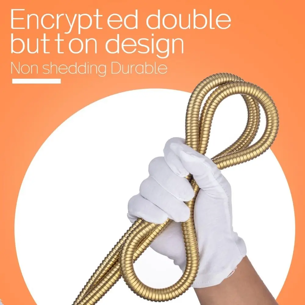 1.5/2m Stainless Steel Shower Hose High Pressure Replacement Spray Encryption Pipe Titanium Gold Universal