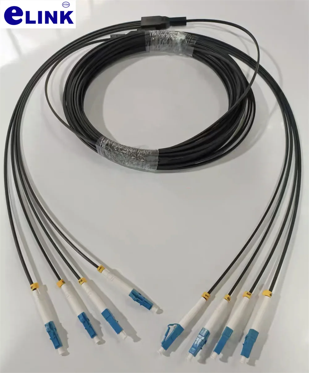 실내 LC-LC 드롭 패치 코드 3M-300M 4 섬유 FC LC APC 2 강철 100m200m50m60m SM 4 코어 ftth 점퍼 4C 광섬유 패치 케이블
